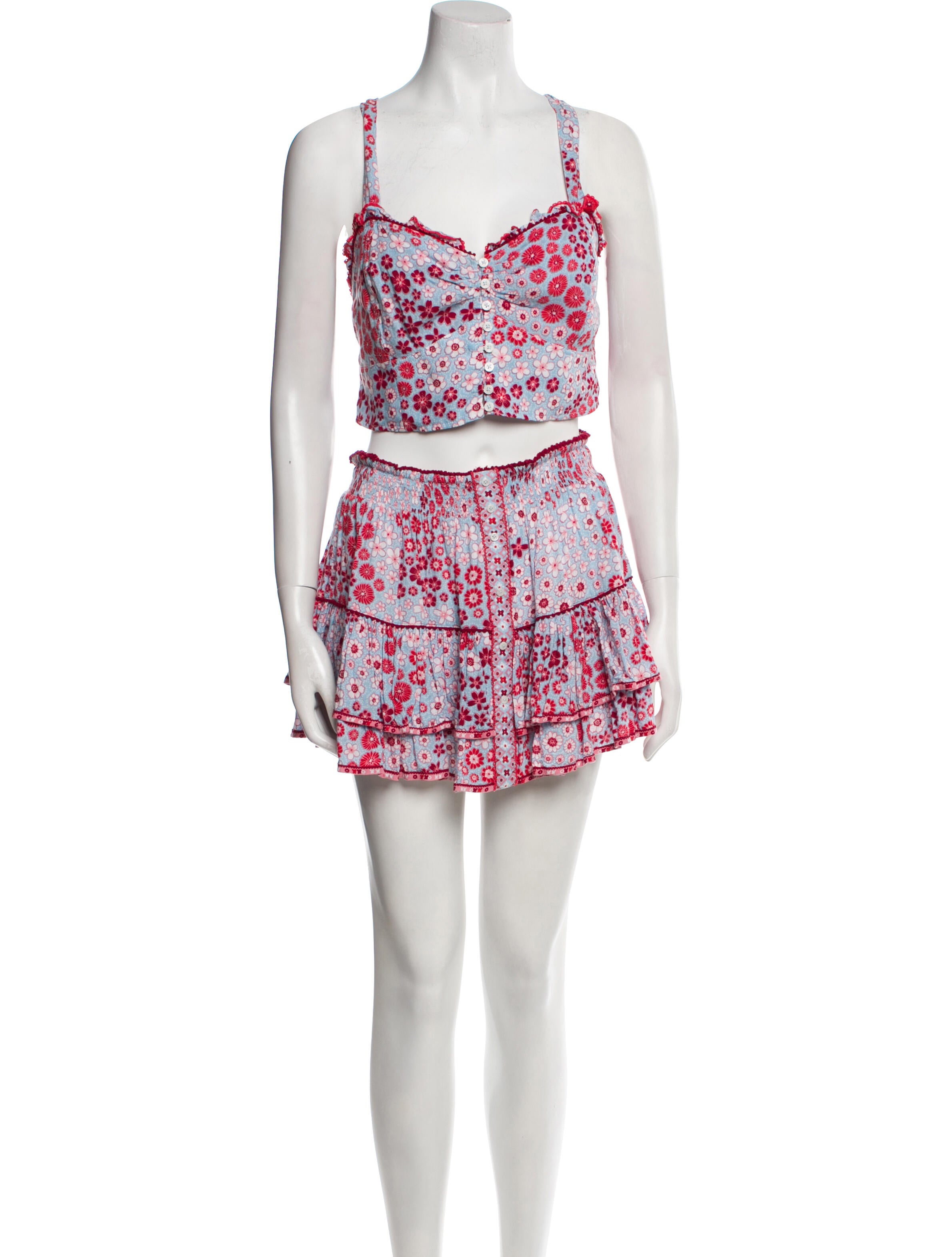 Poupette St Barth Floral Print Skirt Set