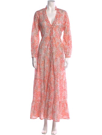Poupette St Barth Floral Print Long Dress
