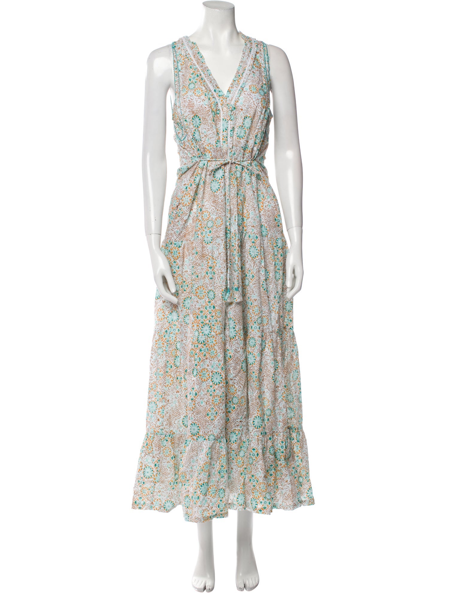 Poupette St Barth Floral Print Long Dress