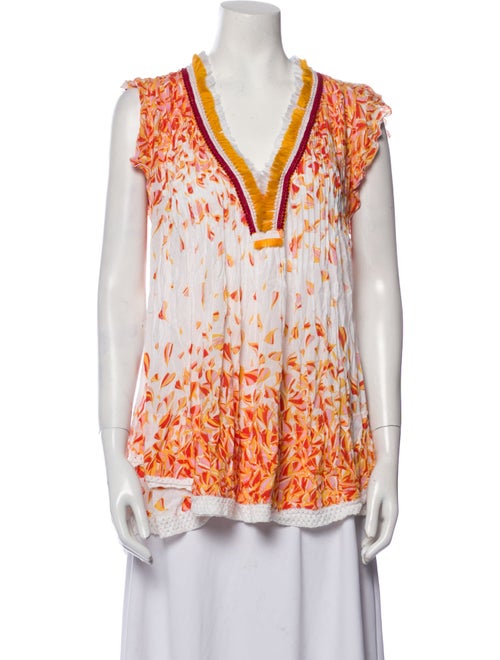 Poupette St Barth Printed V-Neck Top