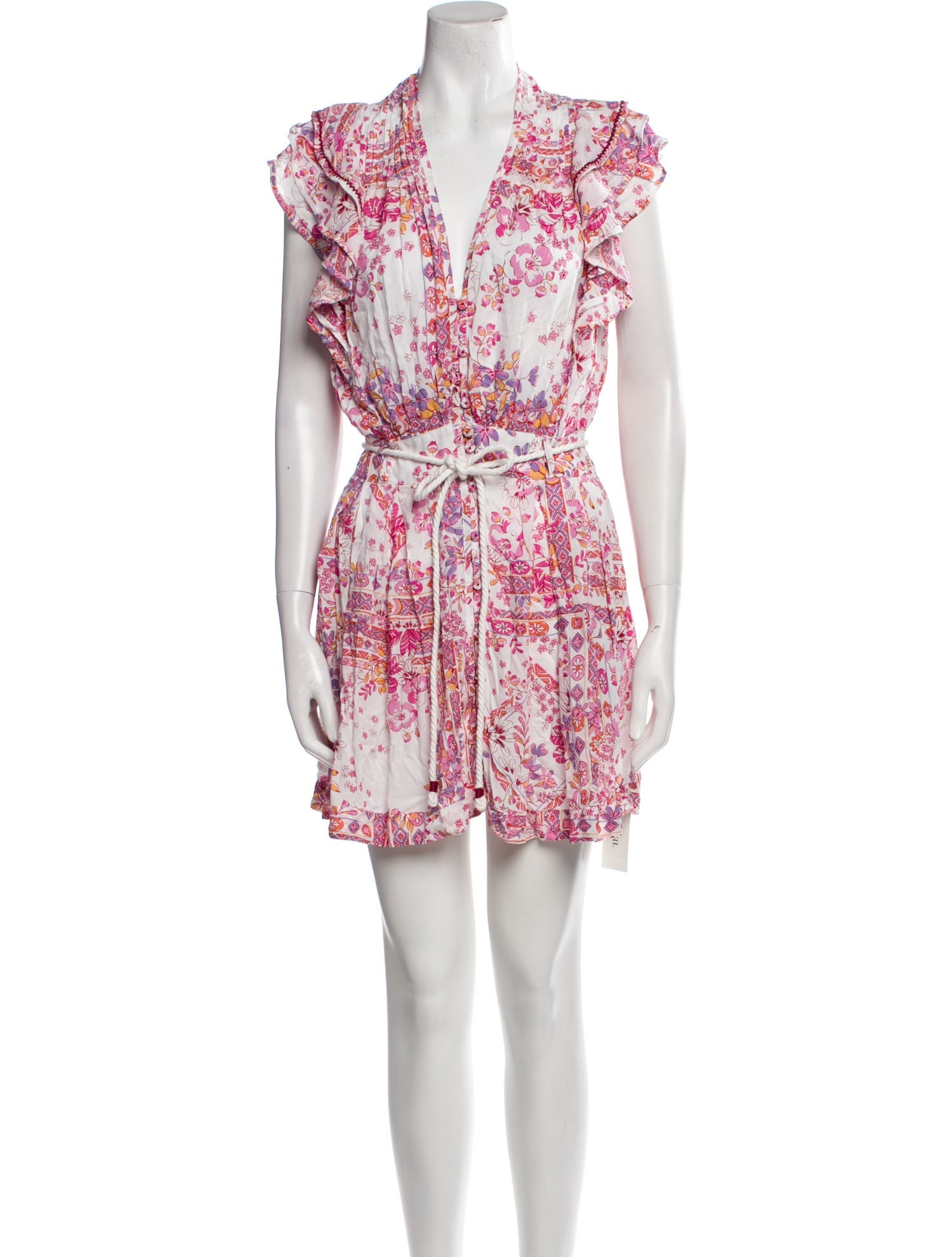 Poupette St Barth Floral Print Mini Dress w/ Tags