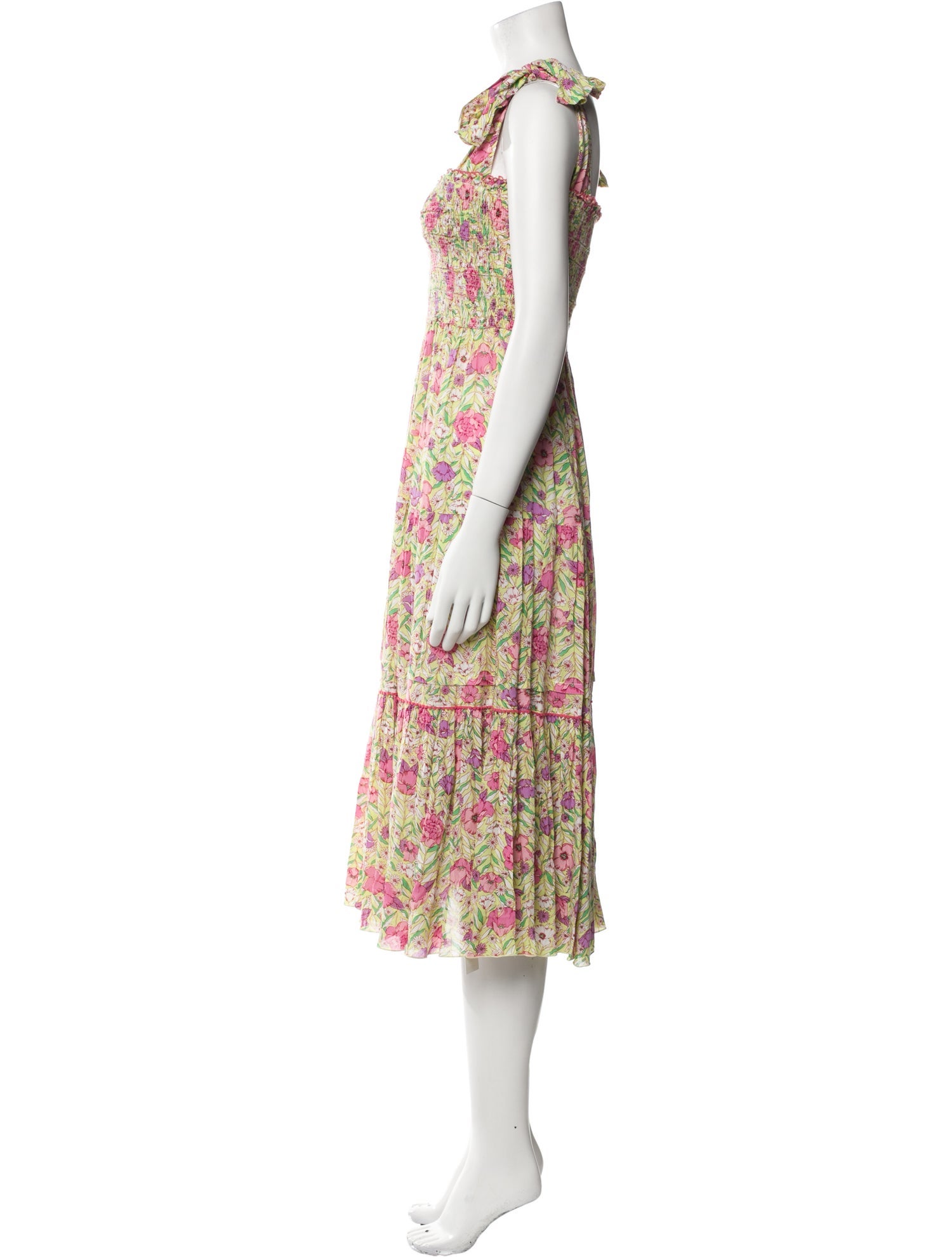 Poupette St Barth Floral Print Long Dress w/ Tags