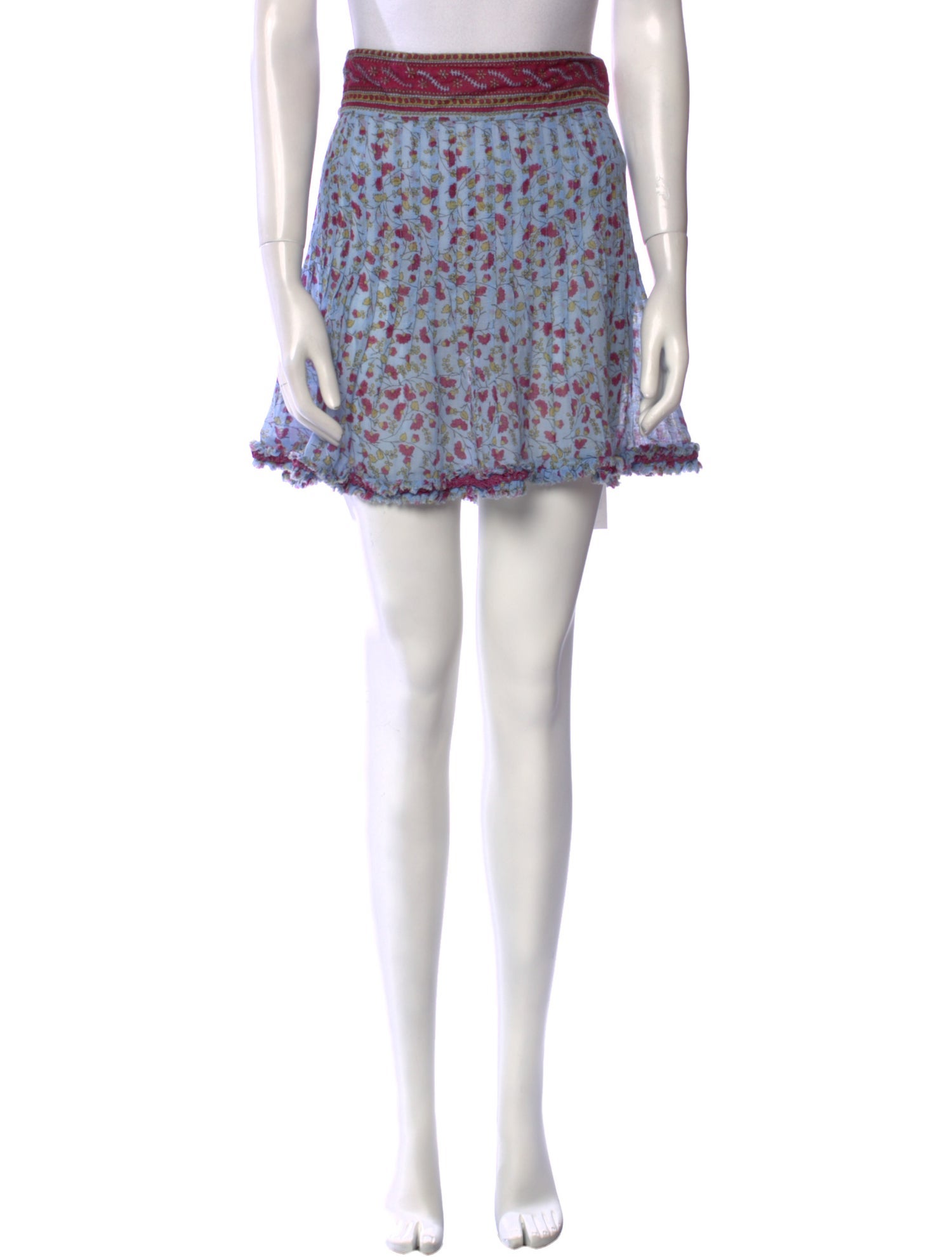 Poupette St Barth Floral Print Mini Skirt