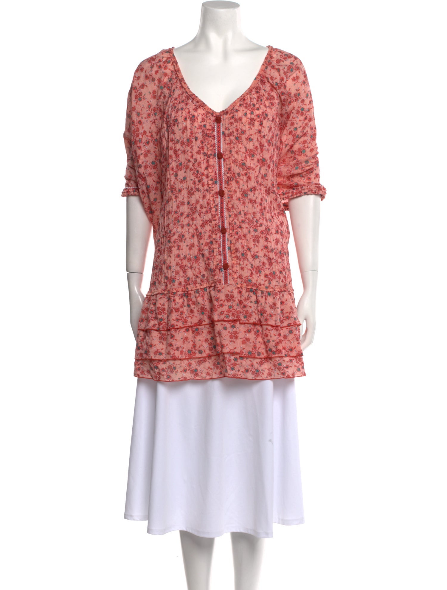 Poupette St Barth Printed V-Neck Tunic