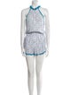 Poupette St Barth Printed Crew Neck Romper