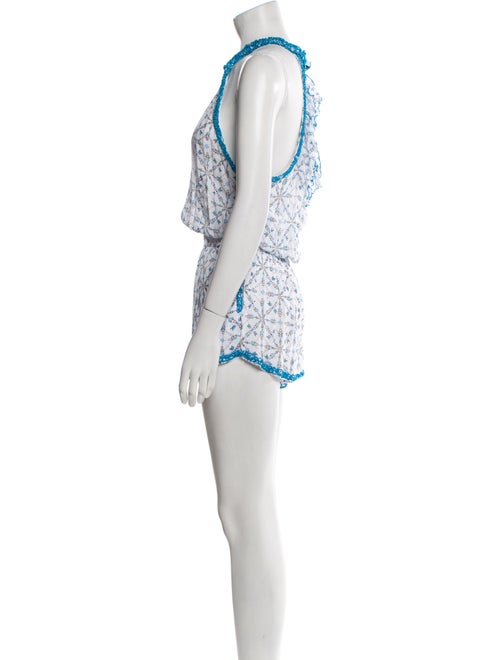 Poupette St Barth Printed Crew Neck Romper