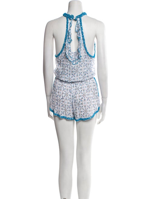 Poupette St Barth Printed Crew Neck Romper