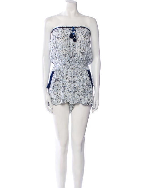 Poupette St Barth Printed Strapless Romper
