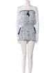 Poupette St Barth Printed Strapless Romper