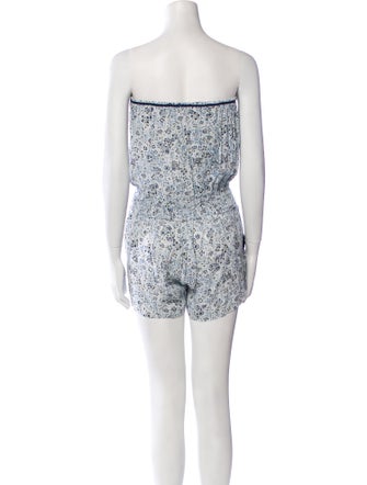 Poupette St Barth Printed Strapless Romper