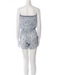 Poupette St Barth Printed Strapless Romper