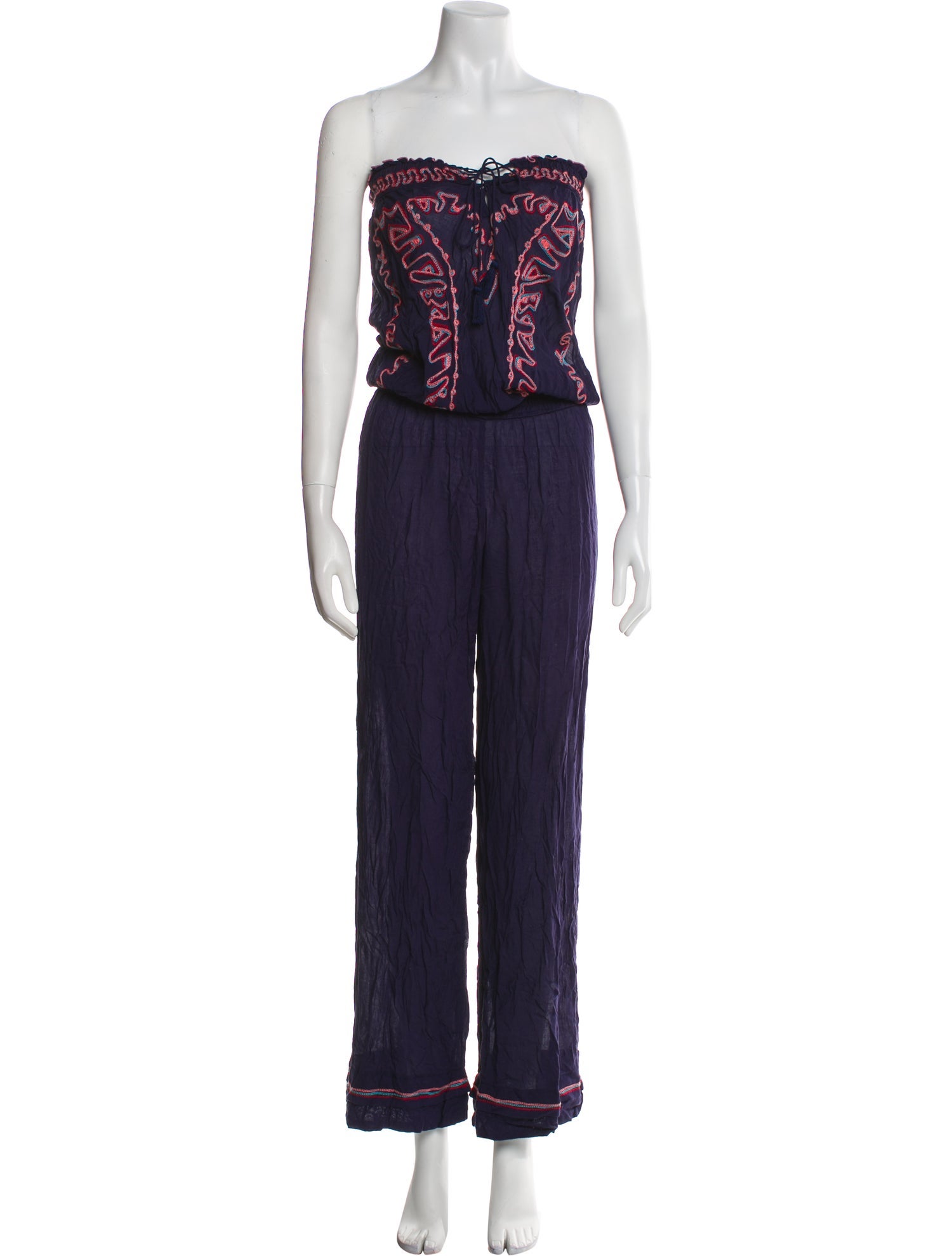 Poupette St Barth Printed Strapless Jumpsuit