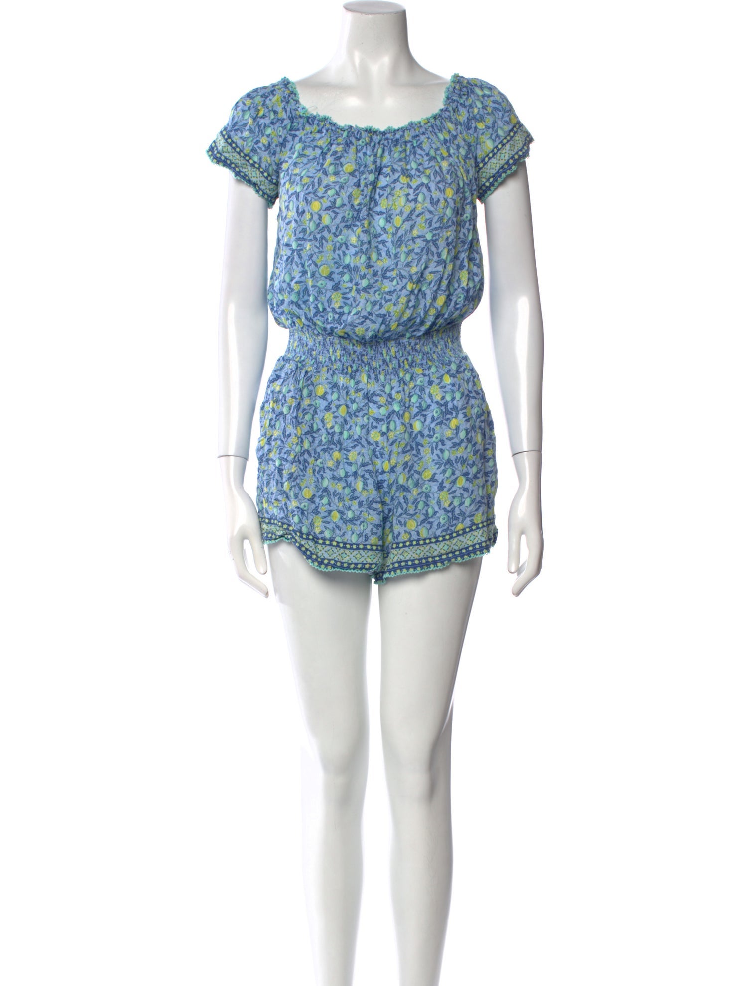 Poupette St Barth Printed Scoop Neck Romper