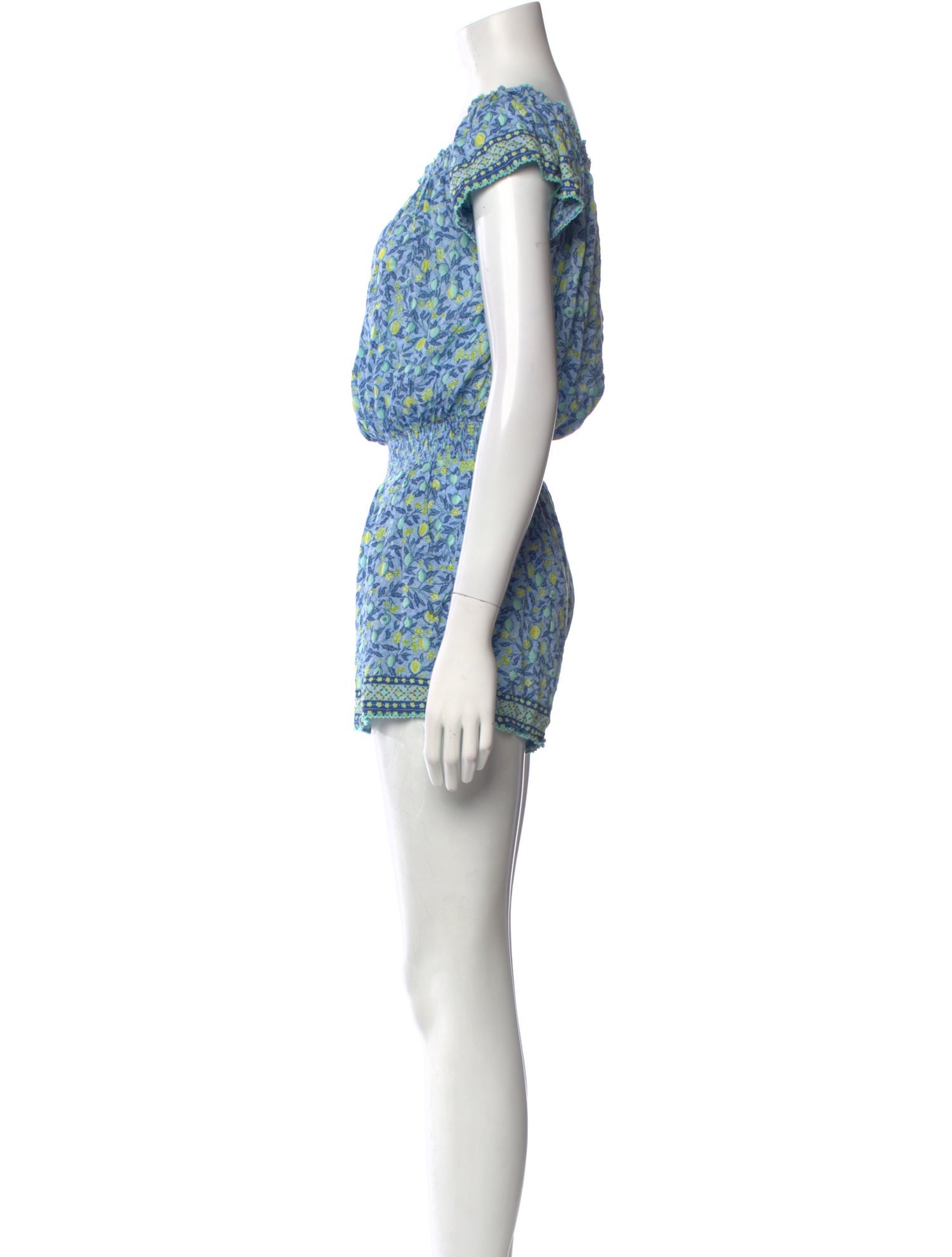 Poupette St Barth Printed Scoop Neck Romper