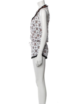 Poupette St Barth Printed V-Neck Romper