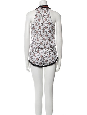 Poupette St Barth Printed V-Neck Romper