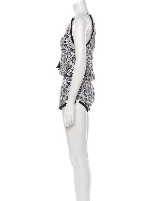 Poupette St Barth Printed Scoop Neck Romper