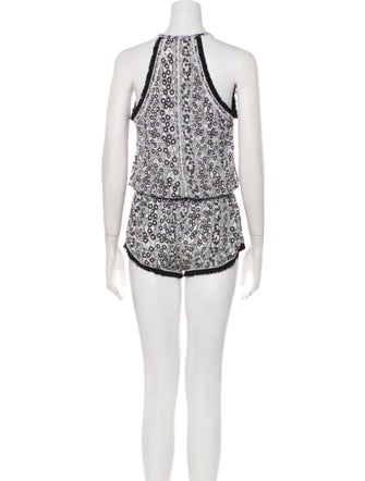 Poupette St Barth Printed Scoop Neck Romper