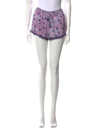 Poupette St Barth Floral Print Mini Shorts