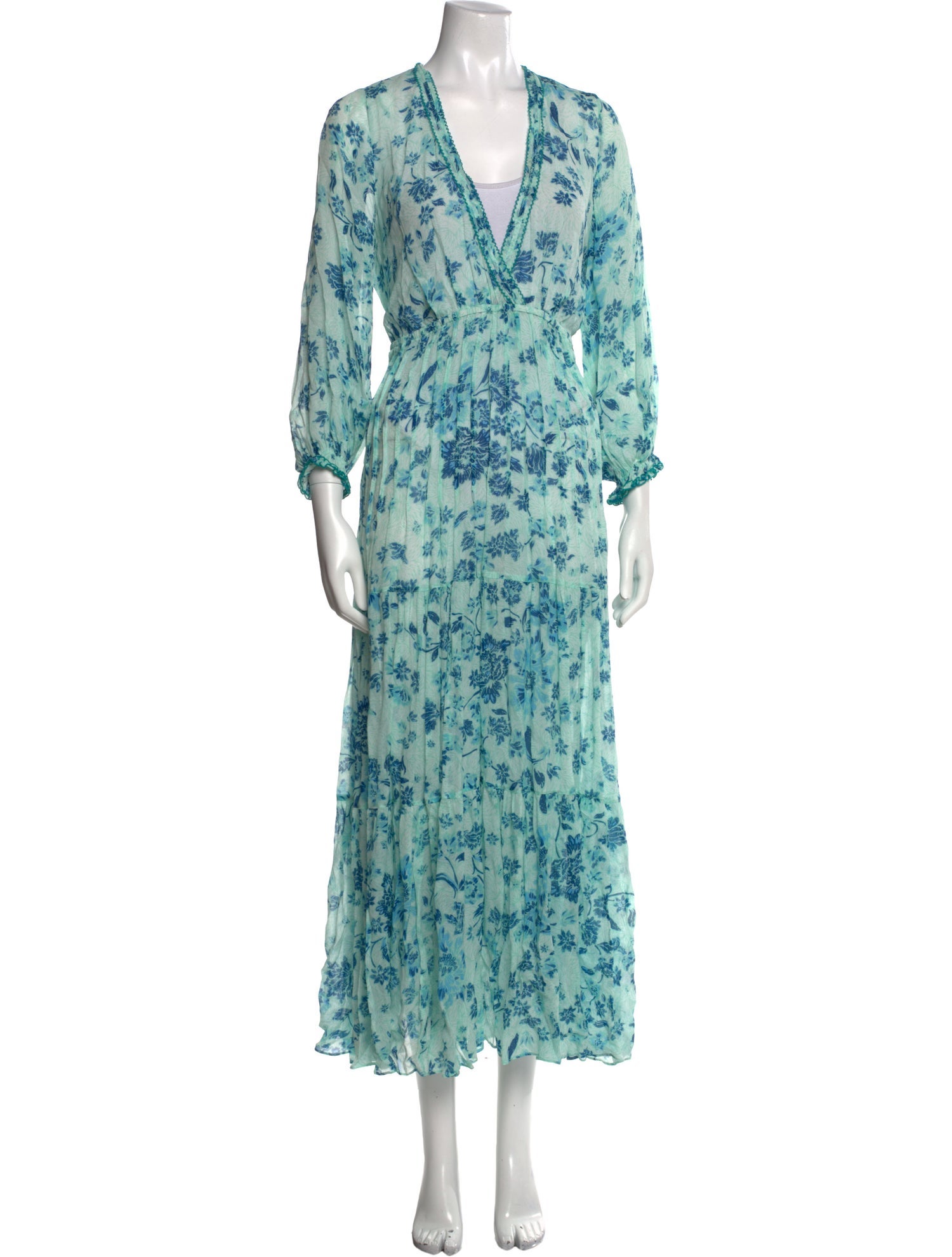 Poupette St Barth Floral Print Long Dress