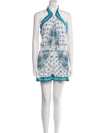 Poupette St Barth Printed Halterneck Romper