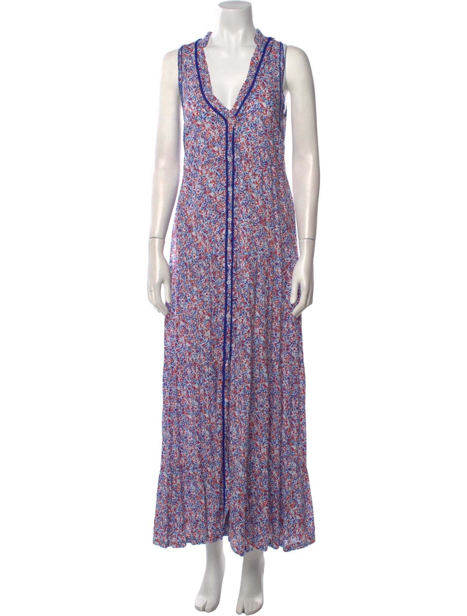 Poupette St Barth Floral Print Long Dress w/ Tags