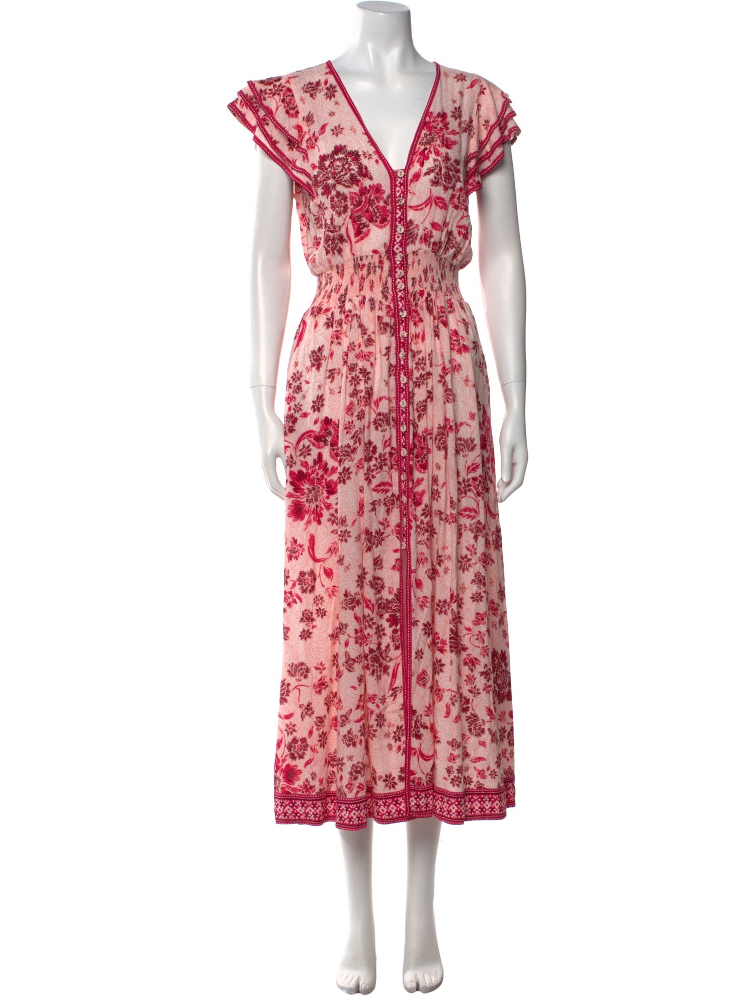 Poupette St Barth Floral Print Long Dress