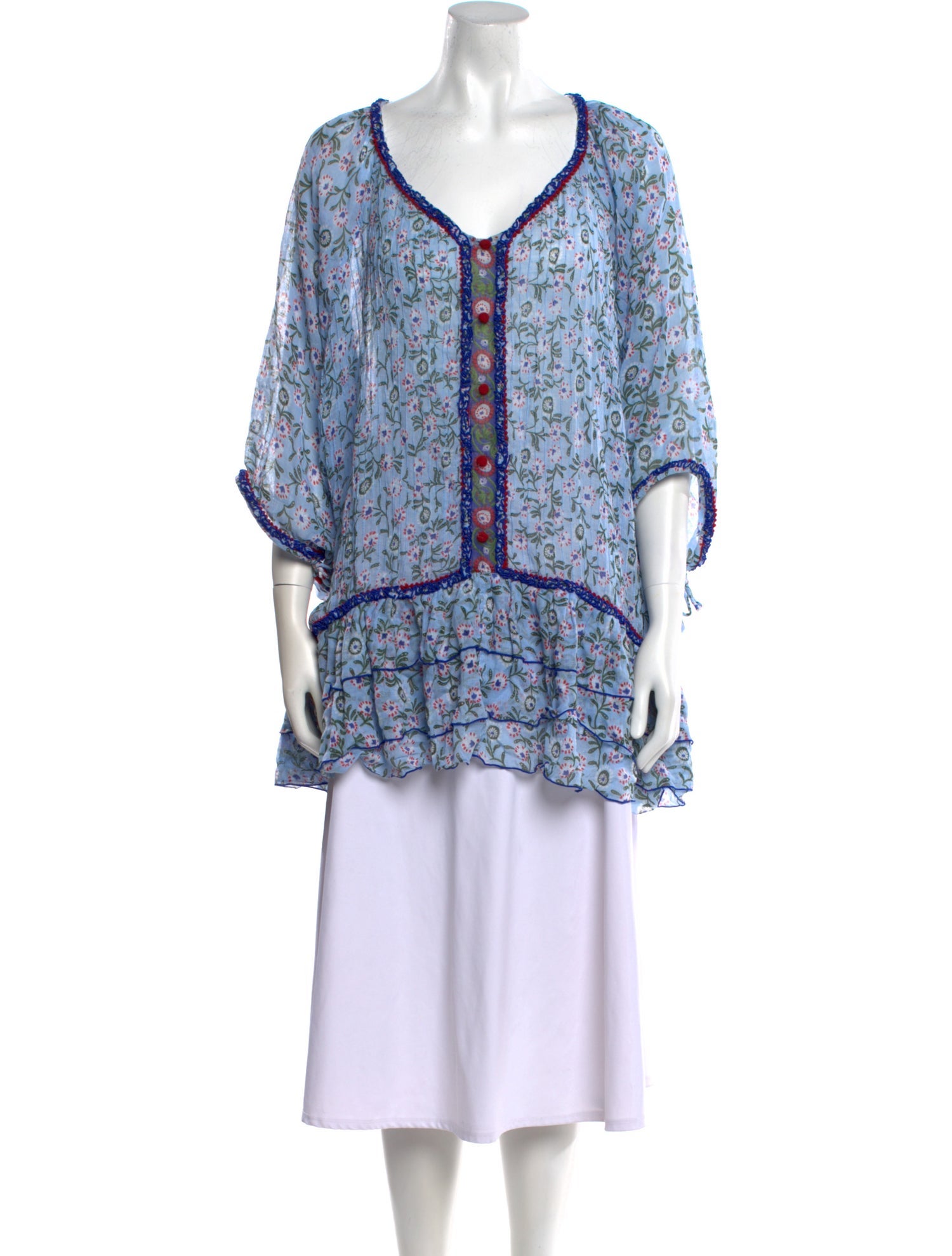 Poupette St Barth Paisley Print V-Neck Tunic
