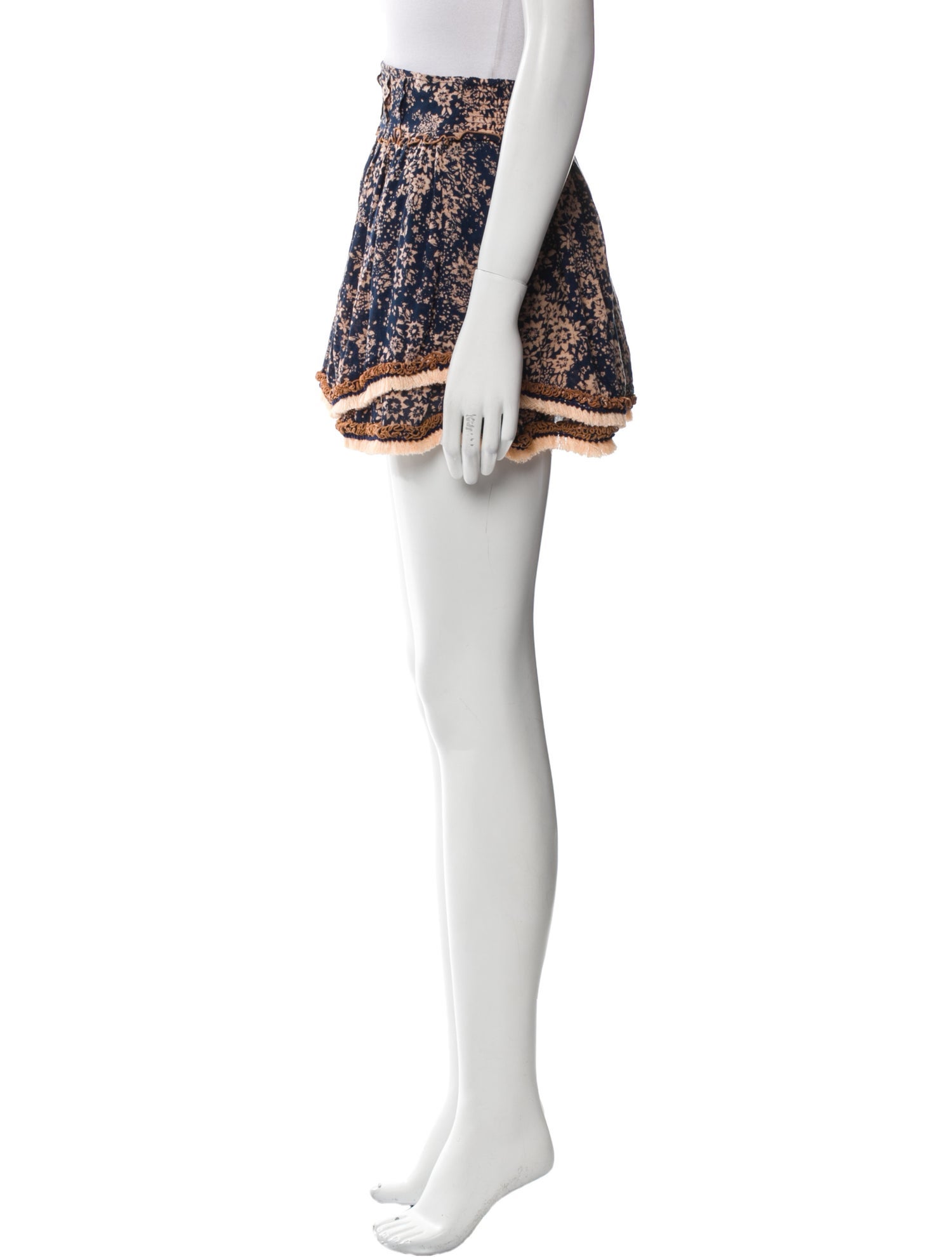 Poupette St Barth Floral Print Mini Skirt