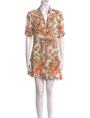 Poupette St Barth Jumpsuits and Rompers Floral Print V-Neck Romper L