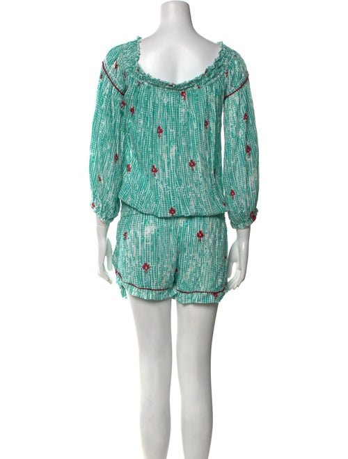 Poupette St Barth Printed Scoop Neck Romper