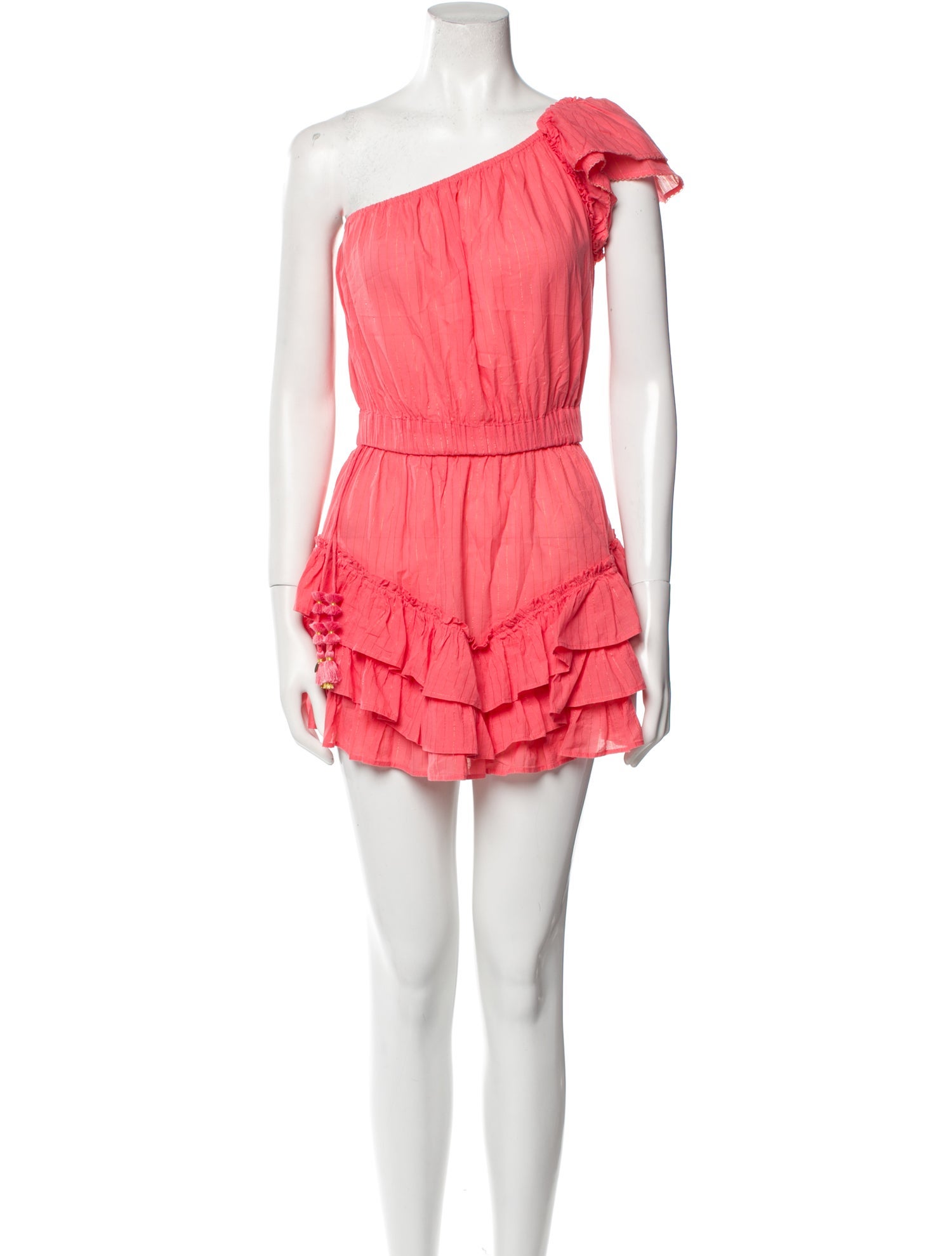 Poupette St Barth One-Shoulder Mini Dress