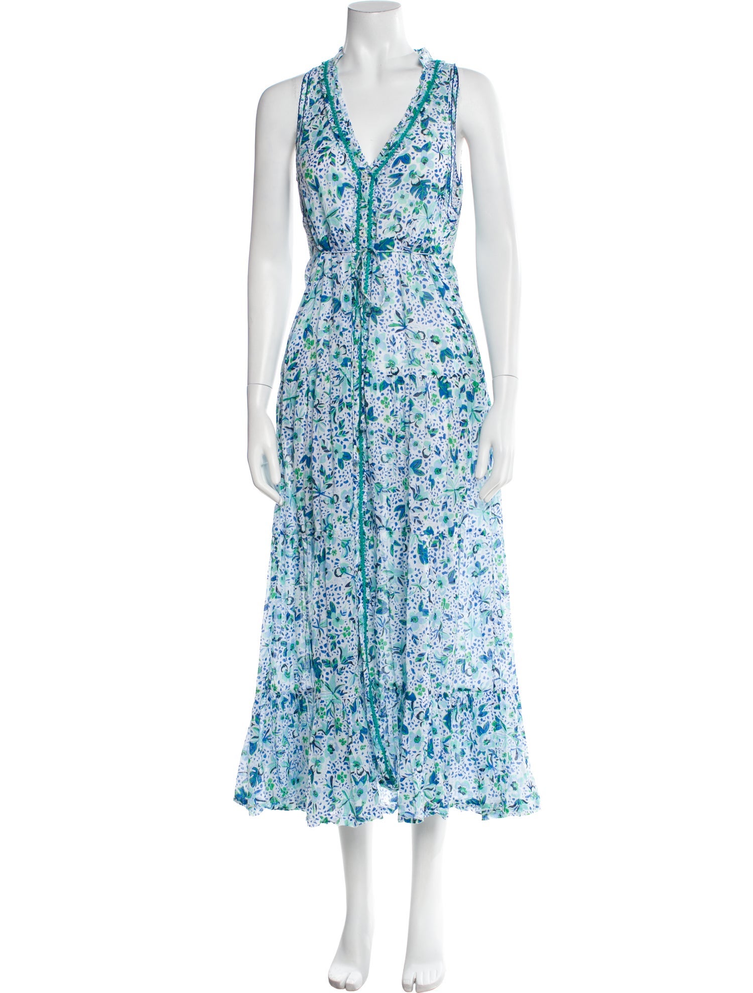 Poupette St Barth Floral Print Long Dress