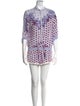 Poupette St Barth Printed Crew Neck Romper