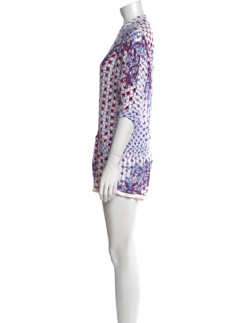 Poupette St Barth Printed Crew Neck Romper