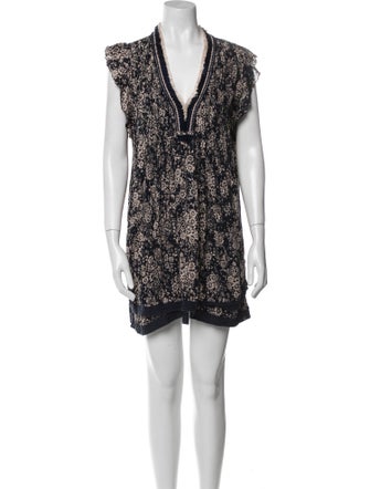 Poupette St Barth Printed Pleated Accents Cover-Up