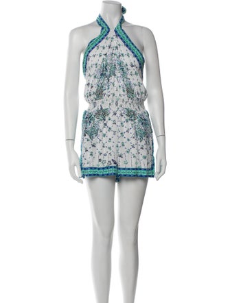 Poupette St Barth Floral Print Halterneck Romper