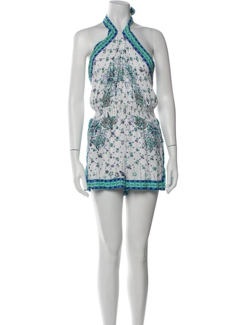 Poupette St Barth Floral Print Halterneck Romper