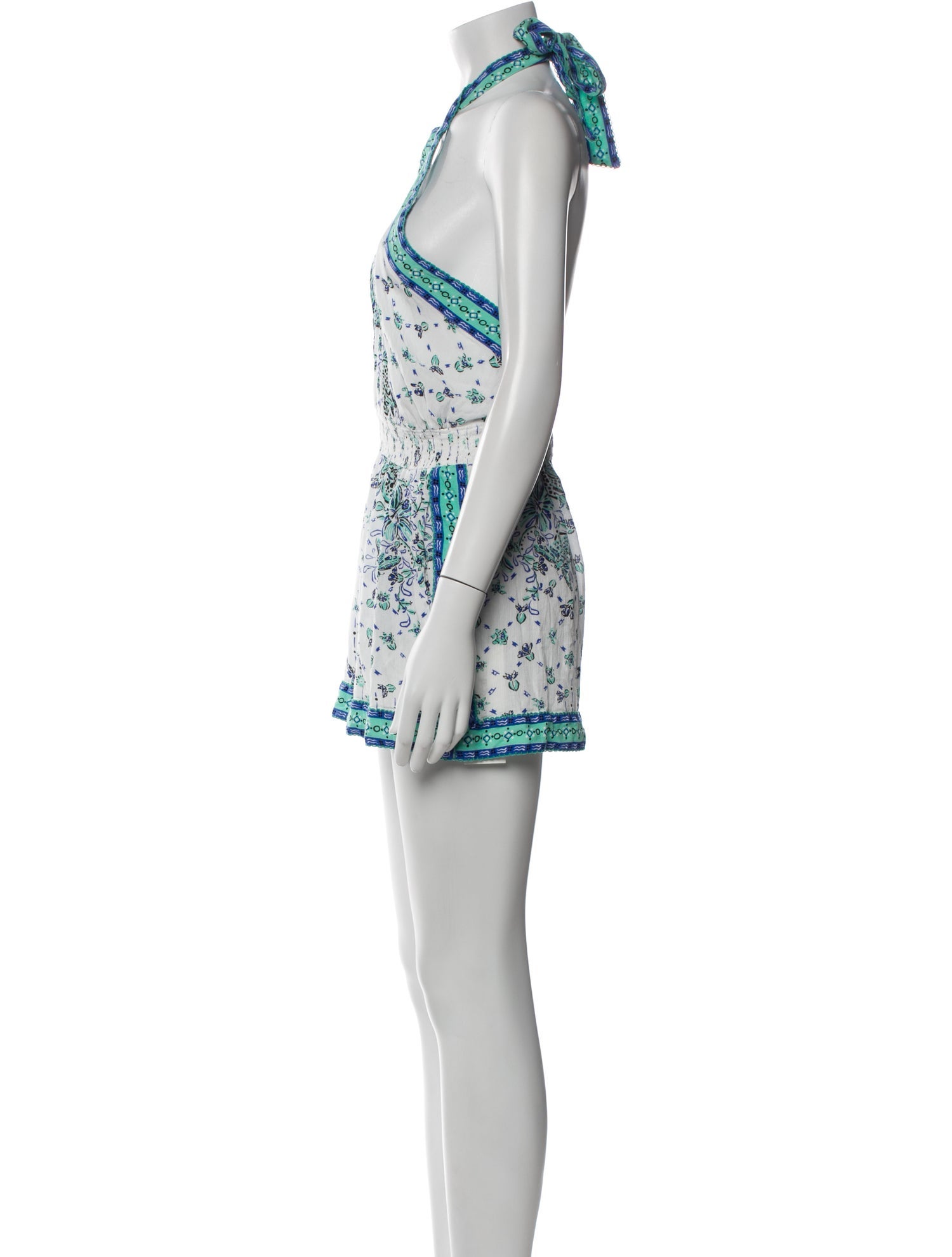 Poupette St Barth Floral Print Halterneck Romper