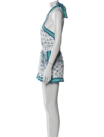 Poupette St Barth Floral Print Halterneck Romper