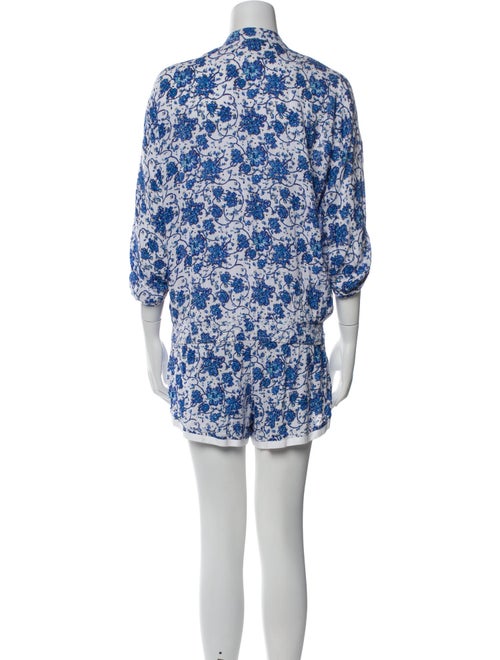 Poupette St Barth Floral Print Mock Neck Romper