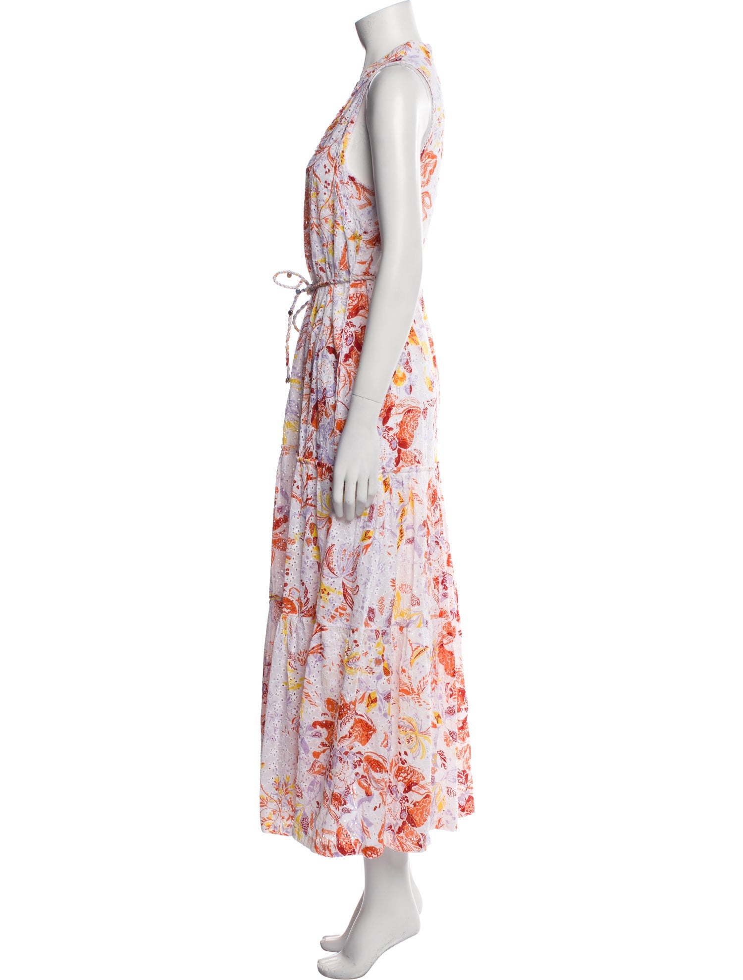 Poupette St Barth Floral Print Long Dress w/ Tags