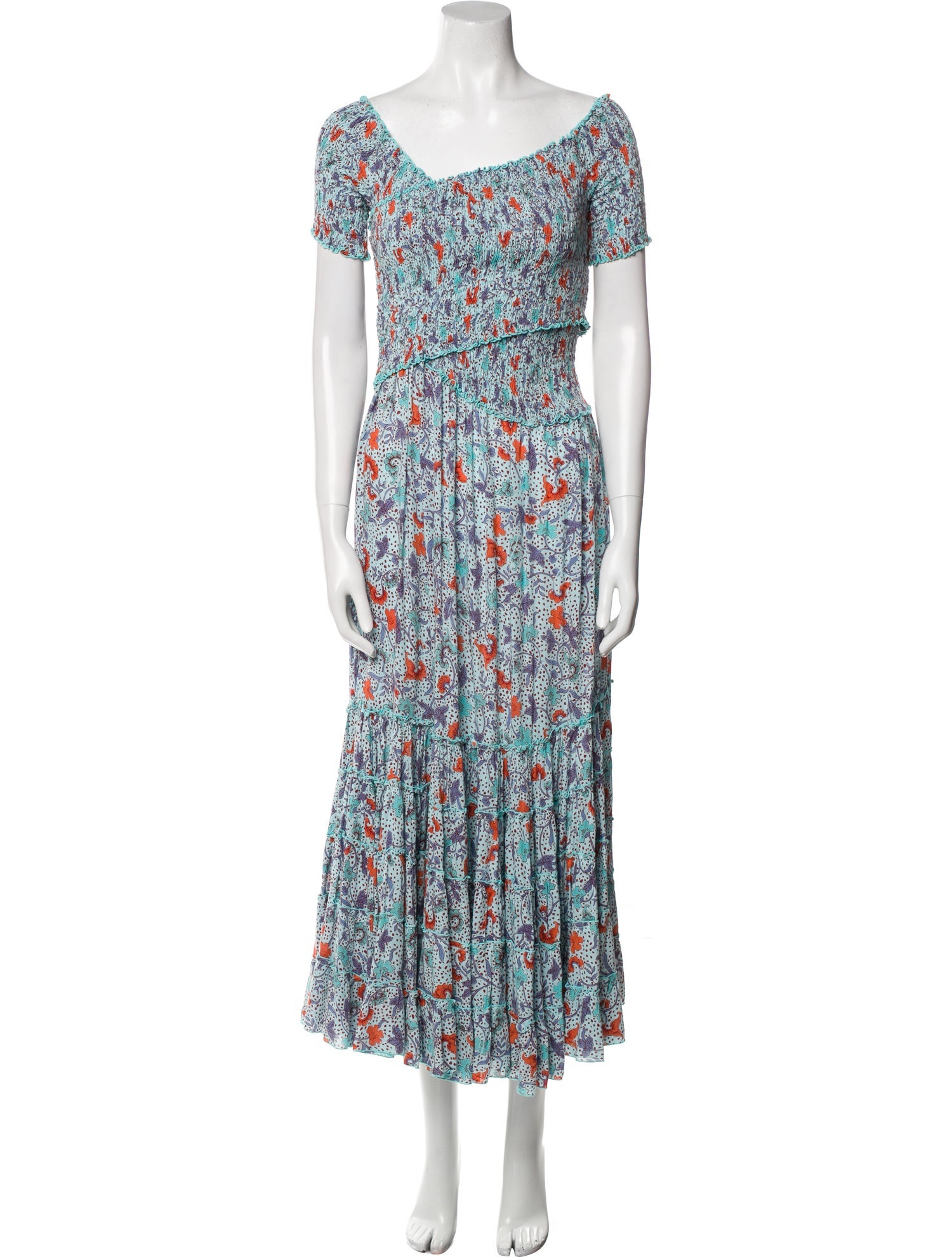 Poupette St Barth Floral Print Long Dress