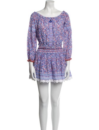 Poupette St Barth Floral Print Tassel Accents Skirt Set
