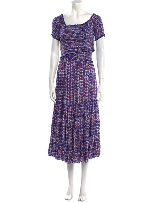 Poupette St Barth Printed Midi Length Dress
