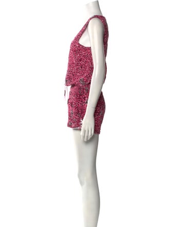 Poupette St Barth Printed V-Neck Romper