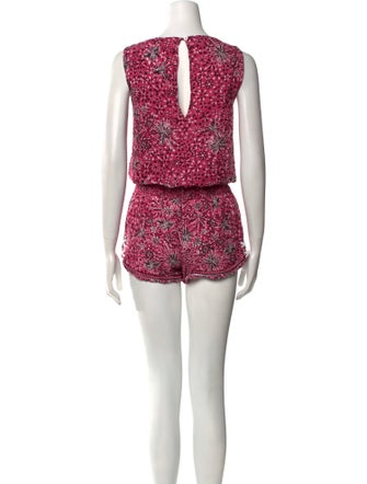 Poupette St Barth Printed V-Neck Romper