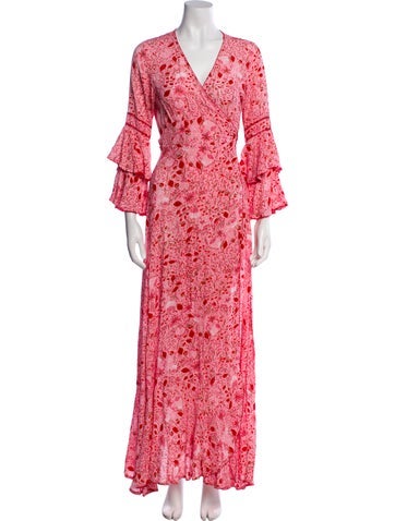 Poupette St Barth Loungewear Floral Print Robe S