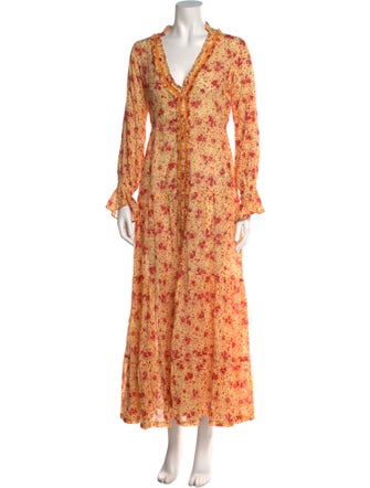 Poupette St Barth Floral Print Long Dress