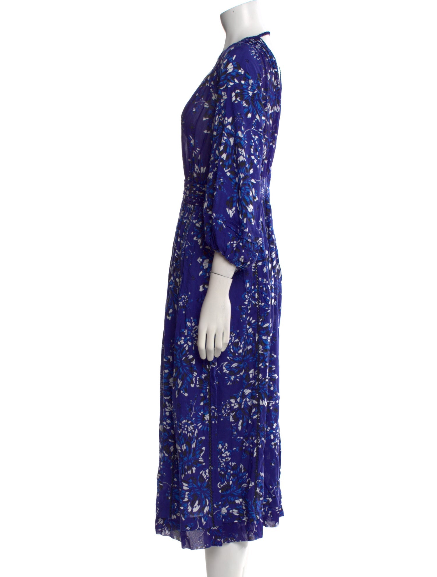 Poupette St Barth Floral Print Midi Length Dress